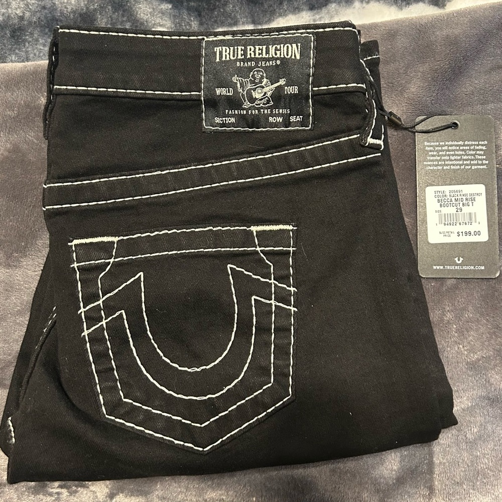 **NWT** BECCA BIG T STITCH BOOTCUT JEAN - Picture 6 of 7
